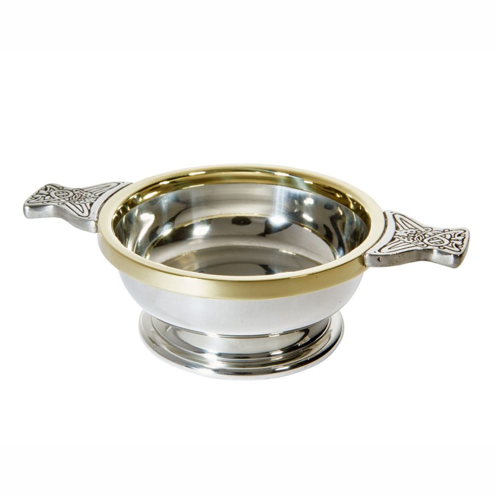 Medium quaich bowl personlised giftscottish cup pewter.co.uk