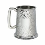 Hammered-pewter-beer-tankard