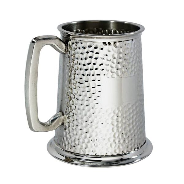 Hammered-pewter-beer-mug